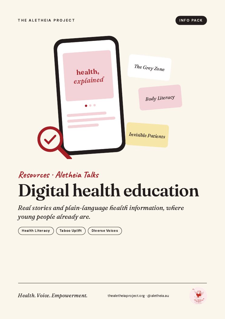 The Digital health education info pack, page 1