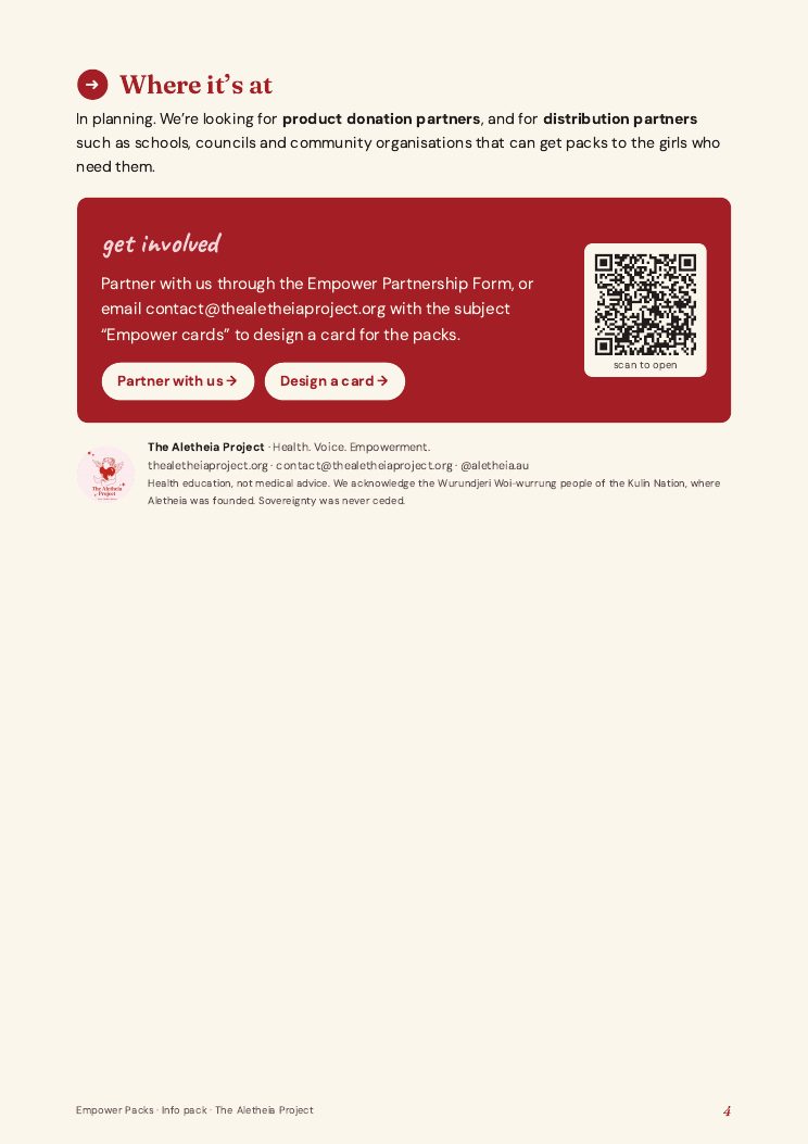 The Empower Packs info pack, page 4