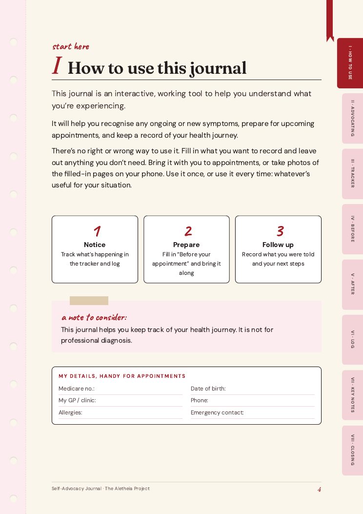 Self-Advocacy Journal, page 4