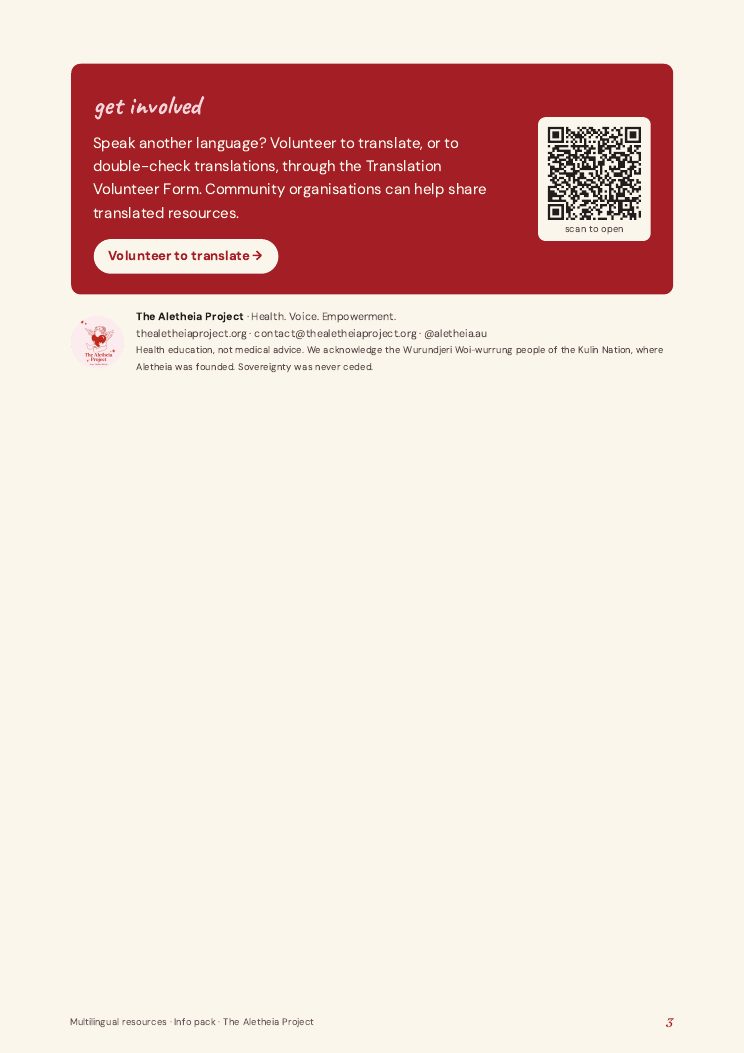 The Multilingual resources info pack, page 3