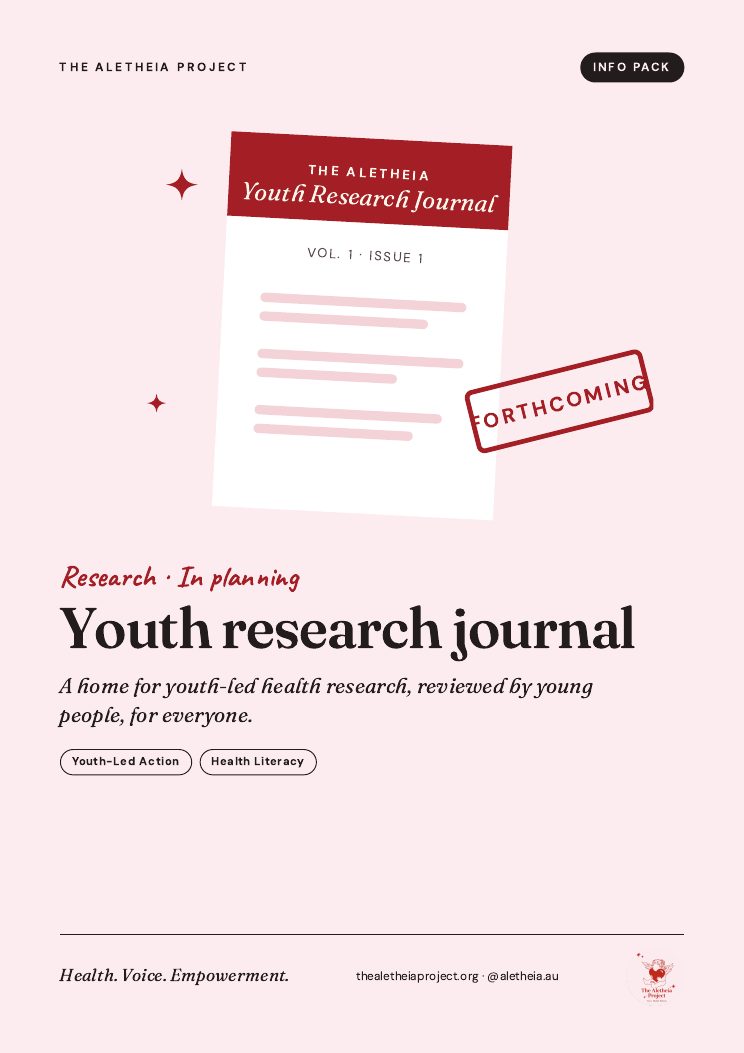 The Youth research journal info pack, page 1
