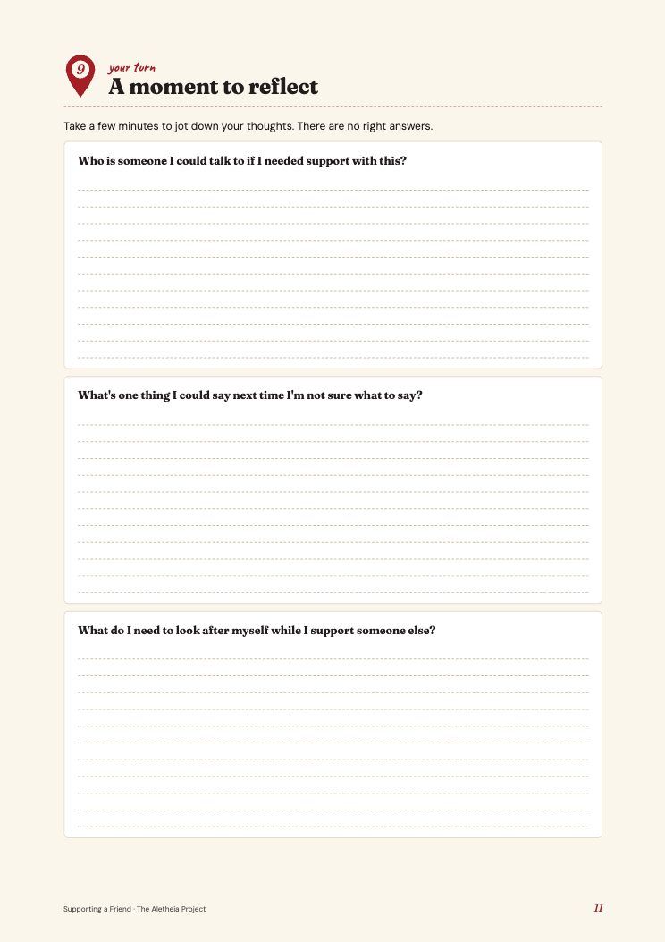 Supporting a Friend, page 11