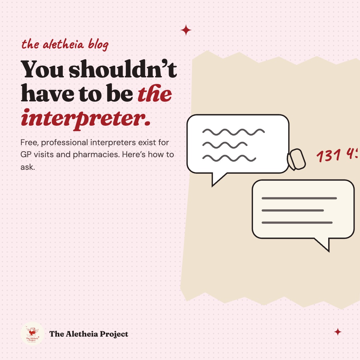 The Aletheia blog: You shouldn't have to be the interpreter